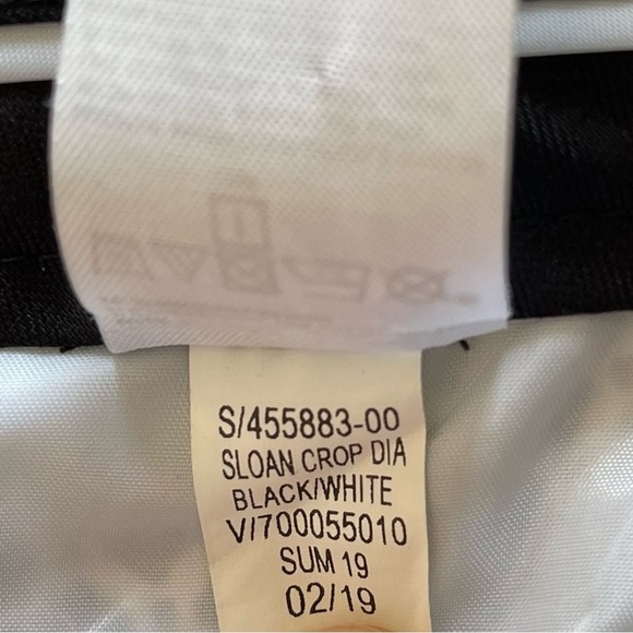 Banana Republic Sloan Crop Black White Pattern Casual Dress Pants Women’s 12 - Picture 9 of 12